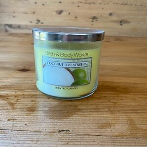 Bath & Body Works Coconut Lime Verbena Scented Candle - Cream